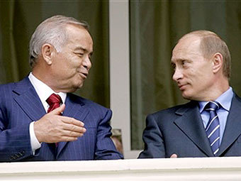 Владимир Путин и Ислам Каримов на встрече в Сочи, май 2006, фото AFP Владимир Путин и Ислам Каримов на встрече в Сочи, май 2006, фото AFP