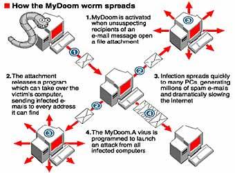 ��������������� ������ MyDoom. ������� � ����� www.chinadaily.com.cn