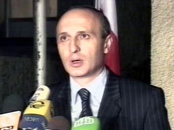 Министр внутренних дел Грузии Вано Мерабишвили, кадр телеканала НТВ