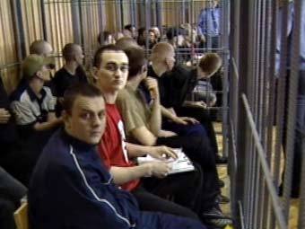 Активисты НБП в зале суда, кадр НТВ, архив
