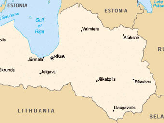Карта Латвии с сайта lib.utexas.edu 
