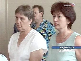 Подсудимые по делу о незаконном удочерении, кадр телеканала "Россия", архив