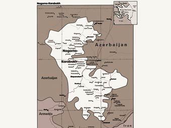 Нагорный Карабах, карта с сайта globalsecurity.org 