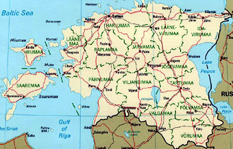 Карта Эстонии с сайта lib.utexas.edu