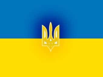 Флаг и герб Украины, иллюстрация Ленты.Ру