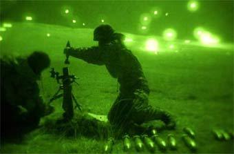 Ночные учения грузинских военных. Фото Reuters