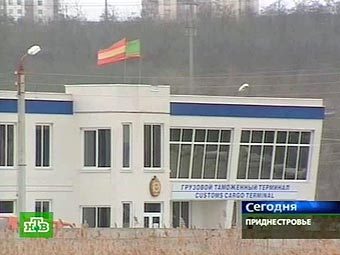 Таможенный пост на приднестровской границе. Кадр телеканала НТВ