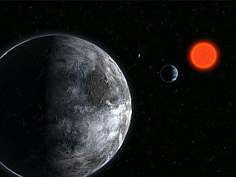 �������� ������� Gliese 581 ������� ���������. ����������� ESO.