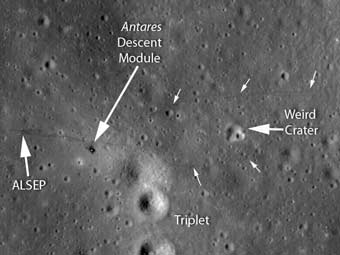 ���������� ������ ������� "������-14", ���������� ������ LRO. ���� � ����� moonviews.com