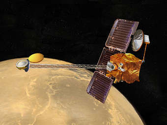 ����������� ���� Mars Odyssey ��� ������������ �����. ����������� NASA/JPL