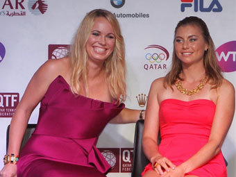 ���� ��������� (������) � ������� �������� �� ����� ���������� ��������� ������� WTA. ���� &copy;AFP