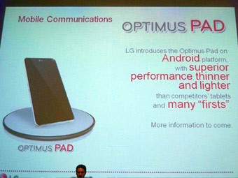 ���� � ����������� Optimus PAD