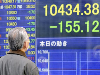 ����� � ������������ ������� Nikkei. ���� &copy;AFP