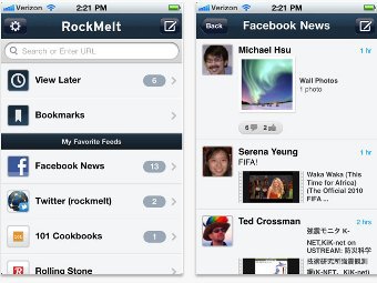 ��������� �������� RockMelt. �������� iTunes.