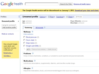 �������� ����� Google Health