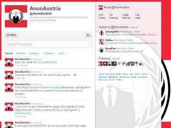 �������� �������� ������������ AnonAustria � Twitter.