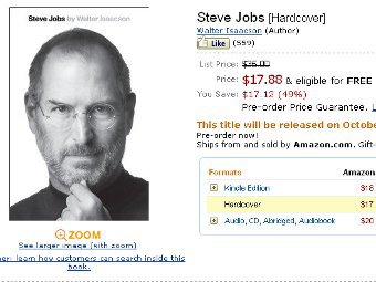 �������� �������� � ������ "Steve Jobs" �� amazon.com