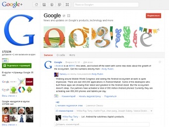 �������� �������� Google � Google+