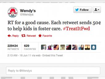 ������� ��� ����������������� ������ �������� Wendy's