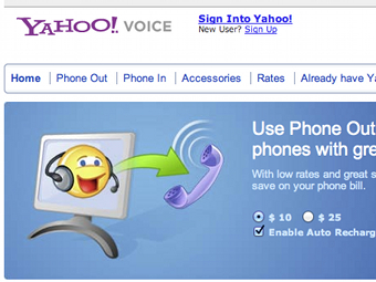 �������� ����� Yahoo! Voice