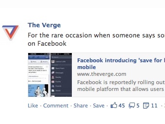 �������� ����� � ������� "Save". ����������� � ����� theverge.com