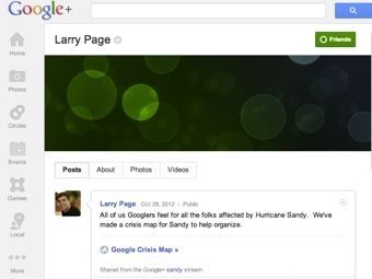 �������� �������� ������������ Google ����� ������ � Google+